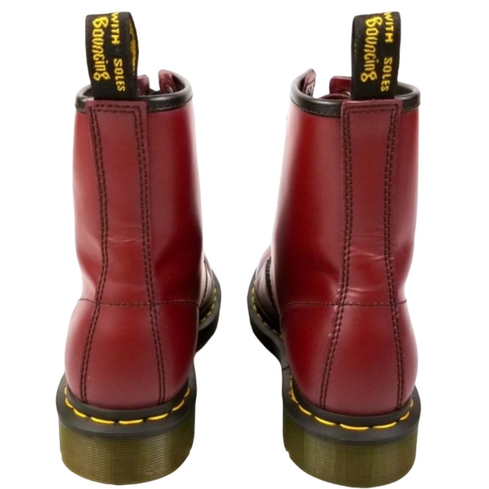 Dr. Martens 1460 Cherry Red Leather Boots Size 8 Brand New - Picture 7 of 13